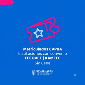 Matriculados CVPBA / Inst. con convenio FECOVET, AAMEFE y Asoc. de Zoonosis (SIN CENA)